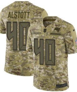 Nike Buccaneers #40 Mike Alstott Camo Stitched NFL Limited 2018 Salute To Service Jersey