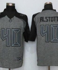 Nike Buccaneers #40 Mike Alstott Gray Stitched NFL Limited Gridiron Gray Jersey