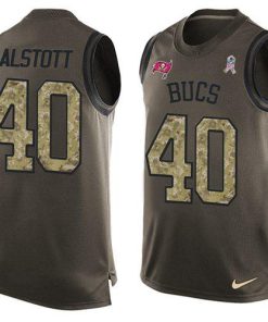 Nike Buccaneers #40 Mike Alstott Green Stitched NFL Limited Salute To Service Tank Top Jersey