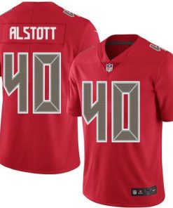 Nike Buccaneers #40 Mike Alstott Red Stitched NFL Limited Rush Jersey