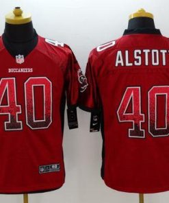 Nike Buccaneers #40 Mike Alstott Red Team Color Stitched Drift Fashion Jersey