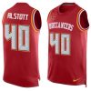 Nike Buccaneers #40 Mike Alstott Red Team Color Stitched NFL Limited Tank Top Jersey