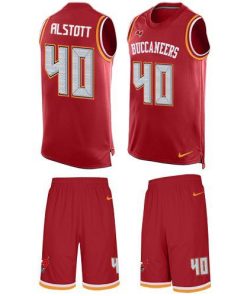 Nike Buccaneers #40 Mike Alstott Red Team Color Stitched NFL Limited Tank Top Suit Jersey