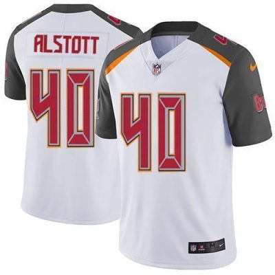 Nike Buccaneers #40 Mike Alstott White Stitched NFL Vapor Untouchable Limited Jersey