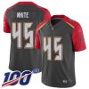 Nike Buccaneers #45 Devin White Gray Stitched NFL Limited Inverted Legend 100th Season Jersey