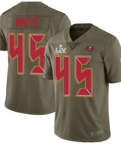 Nike Buccaneers #45 Devin White Olive Super Bowl LV Bound Stitched NFL Limited 2017 Salute To Service Jersey