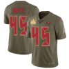 Nike Buccaneers #45 Devin White Olive Super Bowl LV Champions Patch Stitched NFL Limited 2017 Salute To Service Jersey