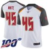 Nike Buccaneers #45 Devin White White Stitched NFL 100th Season Vapor Limited Jersey