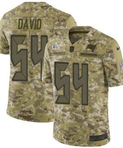 Nike Buccaneers #54 Lavonte David Camo Super Bowl LV Bound Stitched NFL Limited 2018 Salute To Service Jersey
