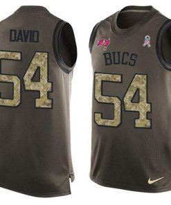 Nike Buccaneers #54 Lavonte David Green Stitched NFL Limited Salute To Service Tank Top Jersey