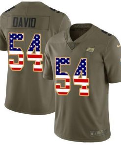 Nike Buccaneers #54 Lavonte David Olive/USA Flag Stitched NFL Limited 2017 Salute To Service Jersey