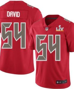 Nike Buccaneers #54 Lavonte David Red Super Bowl LV Bound Stitched NFL Limited Rush Jersey