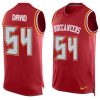 Nike Buccaneers #54 Lavonte David Red Team Color Stitched NFL Limited Tank Top Jersey