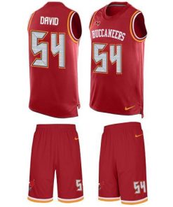 Nike Buccaneers #54 Lavonte David Red Team Color Stitched NFL Limited Tank Top Suit Jersey