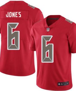 Nike Buccaneers #6 Julio Jones Red Stitched NFL Limited Rush Jersey