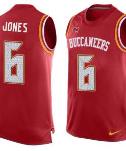 Nike Buccaneers #6 Julio Jones Red Team Color Stitched NFL Limited Tank Top Jersey