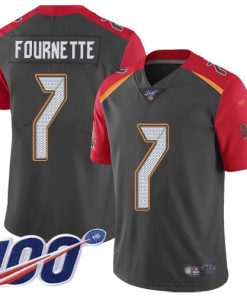 Nike Buccaneers #7 Leonard Fournette Gray Stitched NFL Limited Inverted Legend 100th Season Jersey