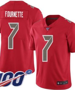 Nike Buccaneers #7 Leonard Fournette Red Stitched NFL Limited Rush 100th Season Jersey