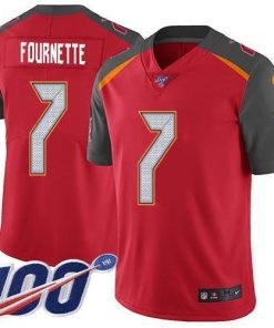 Nike Buccaneers #7 Leonard Fournette Red Team Color Stitched NFL 100th Season Vapor Untouchable Limited Jersey