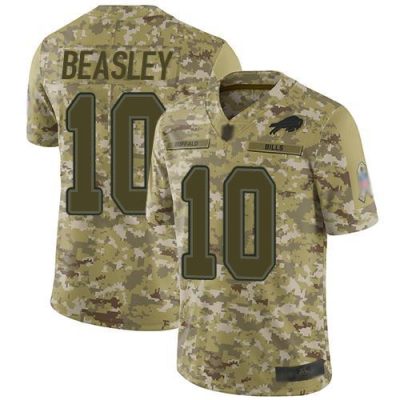Buffalo Bills #10 Cole Beasley Camo Stitched NFL Limited 2018 Salute To Service Jersey