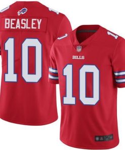 Buffalo Bills #10 Cole Beasley Red Stitched NFL Limited Rush Jersey