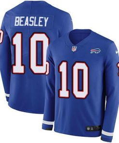 Buffalo Bills #10 Cole Beasley Royal Blue Team Color Stitched NFL Limited Therma Long Sleeve Jersey