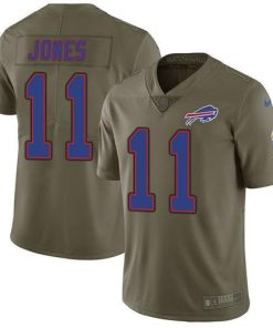 Buffalo Bills #11 Zay Jones Olive Stitched NFL Limited 2017 Salute To Service Jersey
