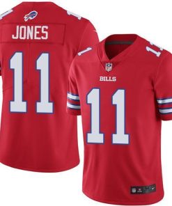 Buffalo Bills #11 Zay Jones Red Stitched NFL Limited Rush Jersey