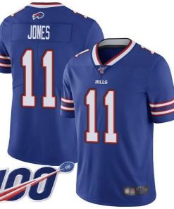Buffalo Bills #11 Zay Jones Royal Blue Team Color Stitched NFL 100th Season Vapor Limited Jersey