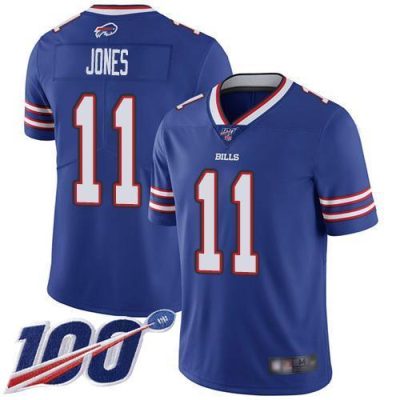 Buffalo Bills #11 Zay Jones Royal Blue Team Color Stitched NFL 100th Season Vapor Limited Jersey