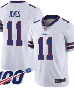 Buffalo Bills #11 Zay Jones White Stitched NFL 100th Season Vapor Limited Jersey