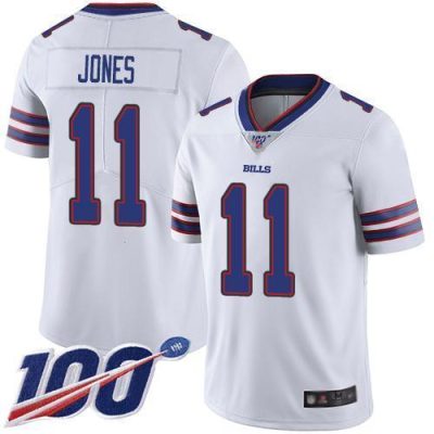 Buffalo Bills #11 Zay Jones White Stitched NFL 100th Season Vapor Limited Jersey