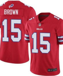 Buffalo Bills #15 John Brown Red Stitched NFL Limited Rush Jersey