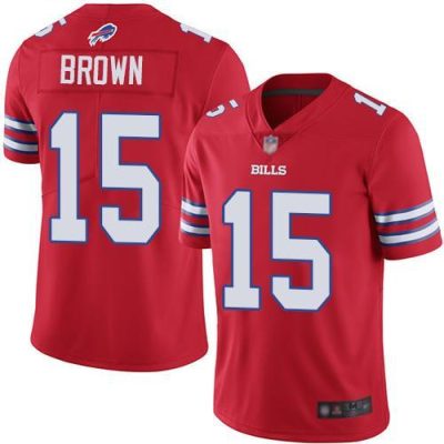 Buffalo Bills #15 John Brown Red Stitched NFL Limited Rush Jersey