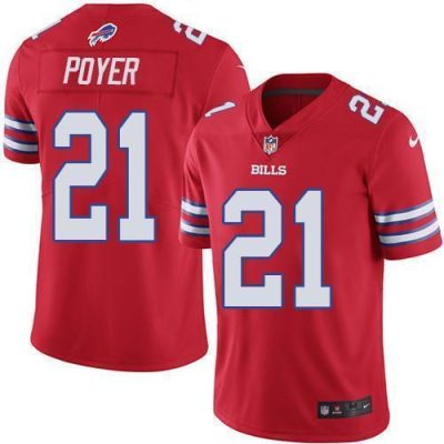 Buffalo Bills #21 Jordan Poyer Red Stitched NFL Limited Rush Jersey
