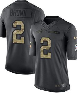 Buffalo Bills #2 John Brown Black Stitched NFL Limited 2016 Salute To Service Jersey