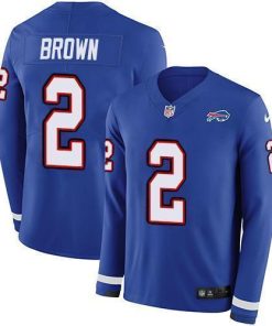 Buffalo Bills #2 John Brown Royal Blue Team Color Stitched NFL Limited Therma Long Sleeve Jersey