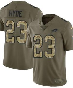 Buffalo Bills #23 Micah Hyde Olive/Camo Stitched NFL Limited 2017 Salute To Service Jersey