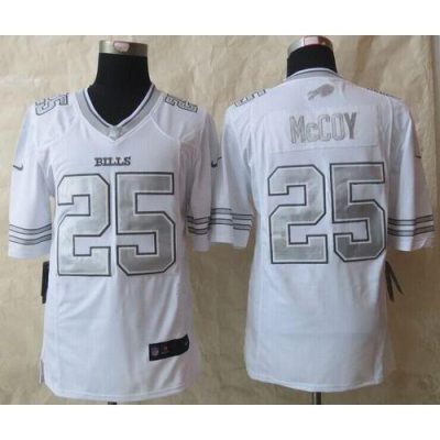 Buffalo Bills #25 LeSean McCoy White Stitched NFL Limited Platinum Jersey