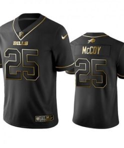 Buffalo Bills #25 Lesean Mccoy Black Golden Limited Edition Stitched NFL Jersey