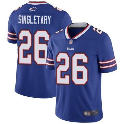 Buffalo Bills #26 Devin Singletary Royal Blue Team Color Stitched NFL Vapor Untouchable Limited Jersey