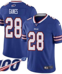 Buffalo Bills #28 E.J. Gaines Royal Blue Team Color Stitched NFL 100th Season Vapor Untouchable Limited Jersey