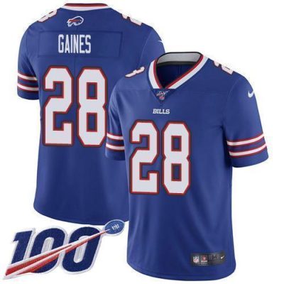 Buffalo Bills #28 E.J. Gaines Royal Blue Team Color Stitched NFL 100th Season Vapor Untouchable Limited Jersey