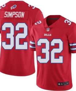 Buffalo Bills #32 O. J. Simpson Red Stitched NFL Elite Rush Jersey