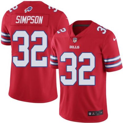 Buffalo Bills #32 O. J. Simpson Red Stitched NFL Elite Rush Jersey