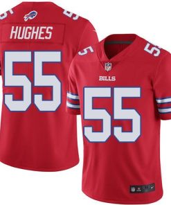Buffalo Bills #55 Jerry Hughes Red Stitched NFL Elite Rush Jersey