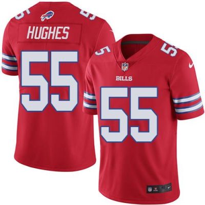 Buffalo Bills #55 Jerry Hughes Red Stitched NFL Elite Rush Jersey