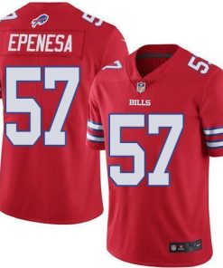Buffalo Bills #57 A.J. Epenesas Red Stitched NFL Limited Rush Jersey