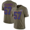 Buffalo Bills #57 Lorenzo Alexander Olive Stitched NFL Limited 2017 Salute To Service Jersey