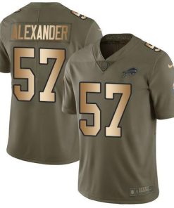 Buffalo Bills #57 Lorenzo Alexander Olive/Gold Stitched NFL Limited 2017 Salute To Service Jersey